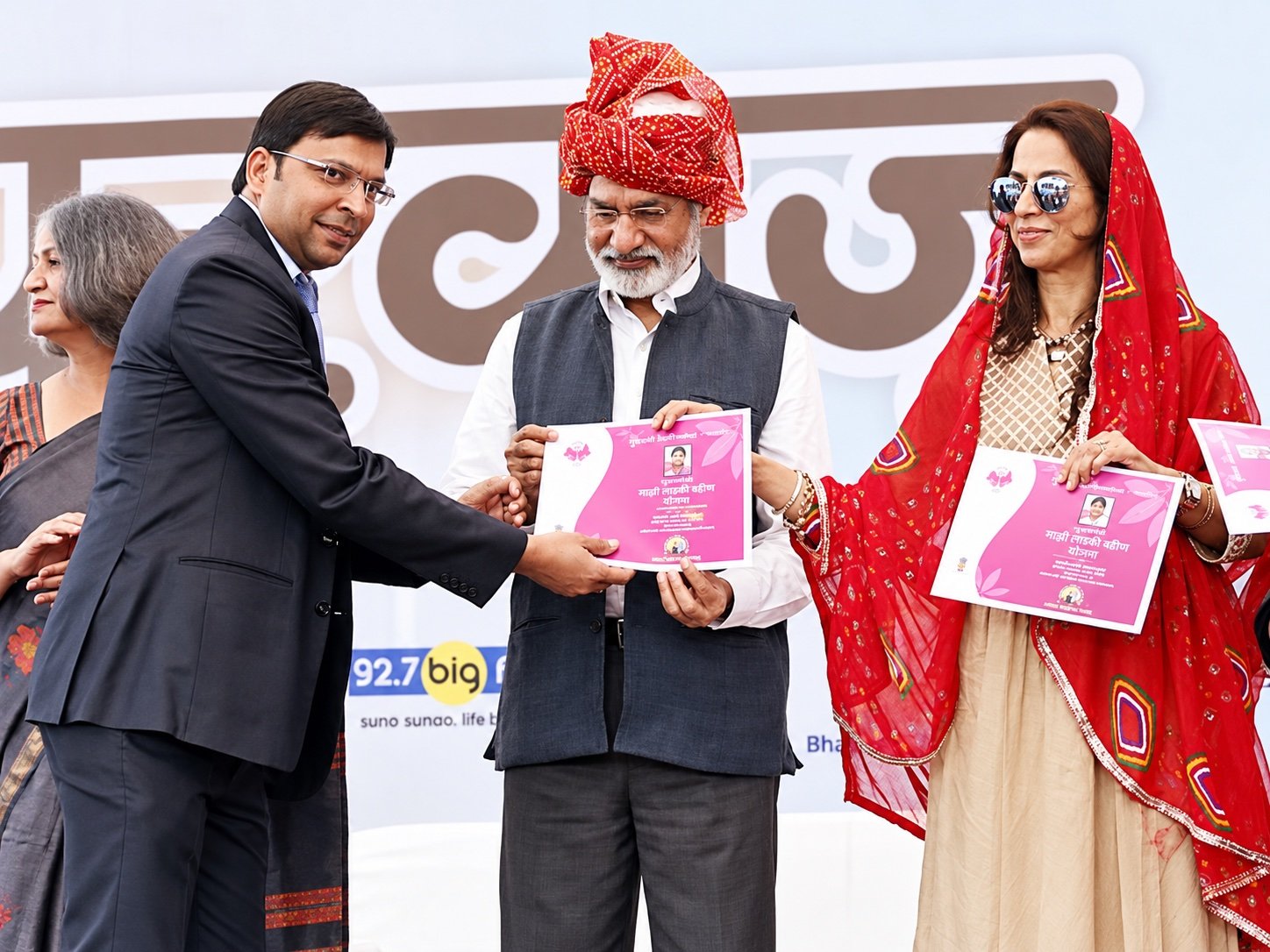 Book presentation on stage